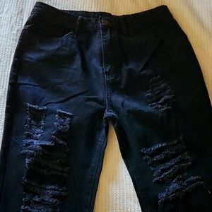 Flamingo black flaired jeans (L)